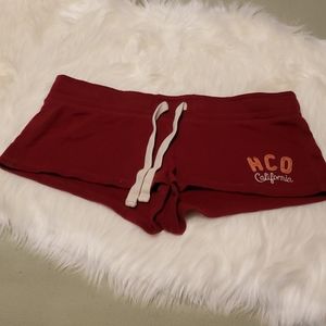 Red Hollister shorts